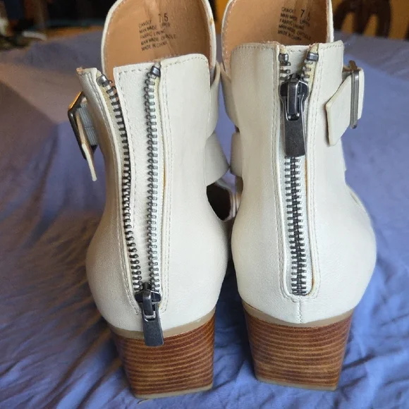 Yellow Box Cream Ankle Boots - Picture 2 of 6